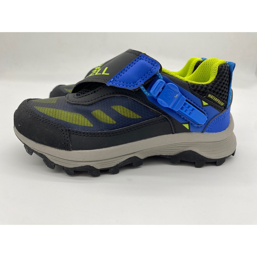 Merrell Kids Nova 3 Waterproof Hiking Sneakers Black Blue Lime MK267174 Size 12M - Picture 5 of 7